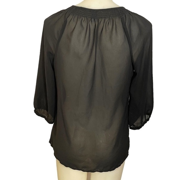 Black Chiffon 2 Blouse Boho Bundle 🖤 - Picture 8 of 15